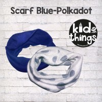 scarf blue & polkadot